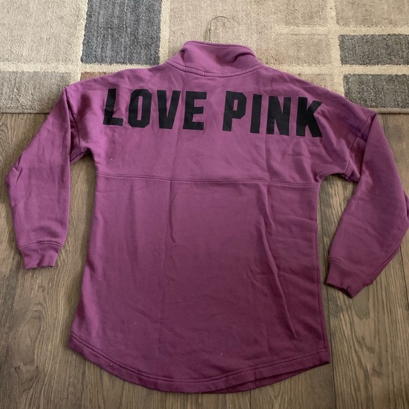 PINK Victoria's Secret Tops - Victoria’s Secret Pink Half Button Sweatshirt
